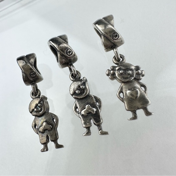 Vintage Signed RL Italy 925 Silver Child Boy Girl Charms - Picture 2 of 12